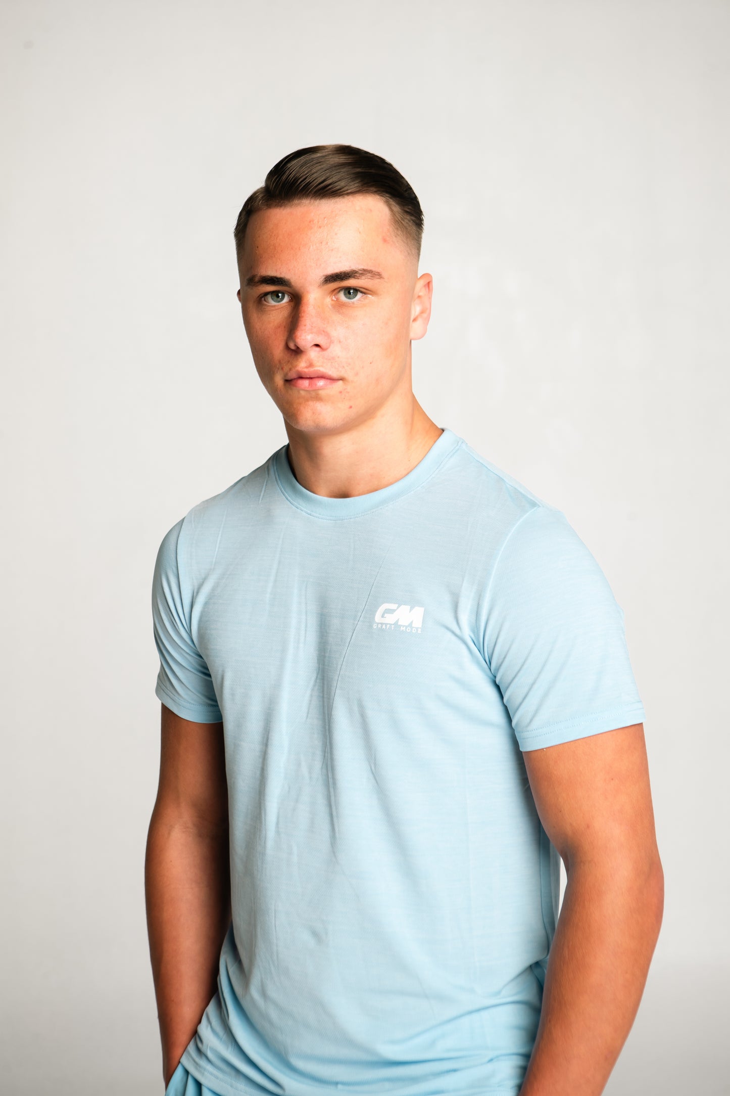 Graft Mode Game Playing T Shirt Baby Blue