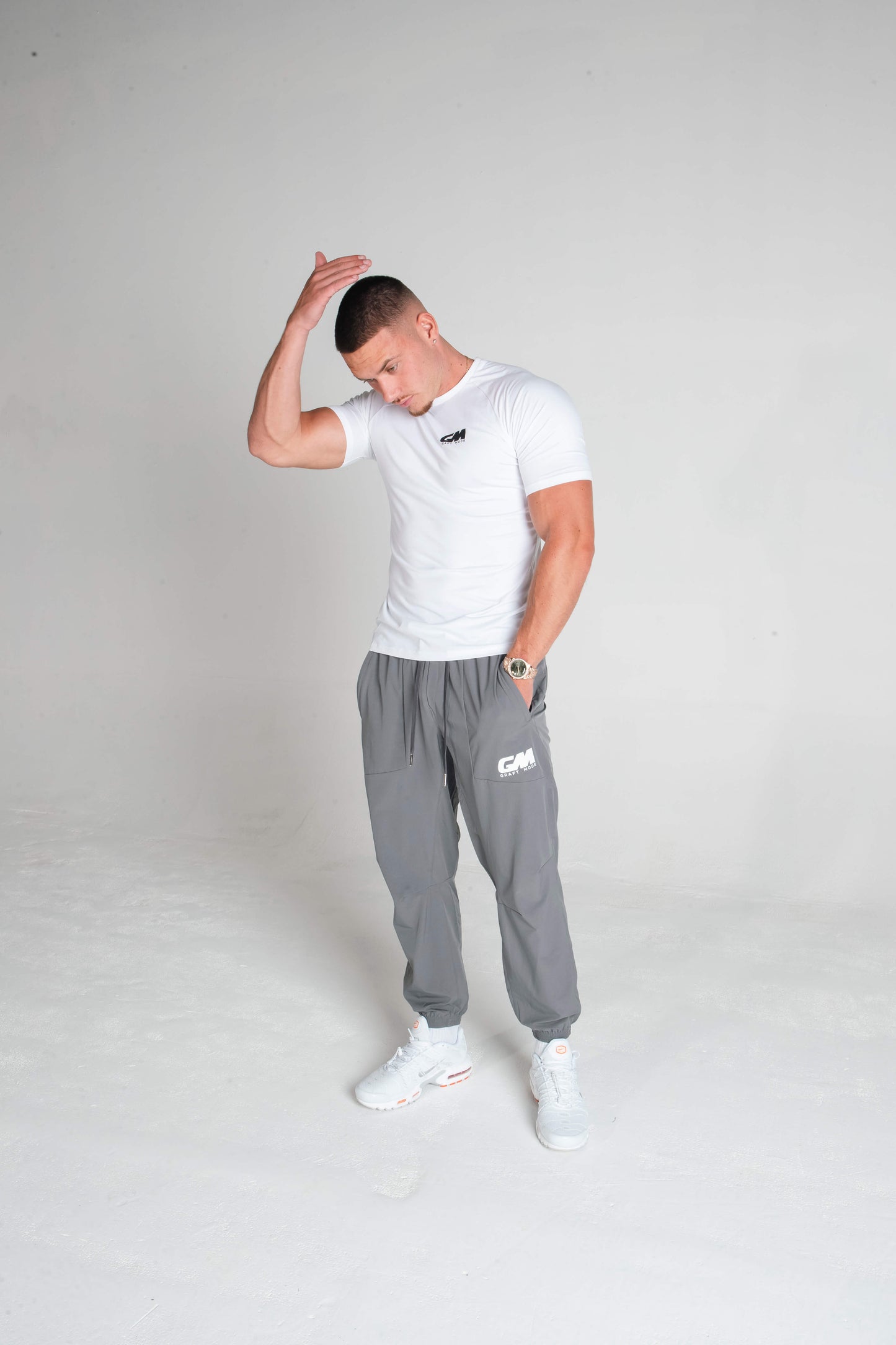 Graft Mode White Fitted t shirt