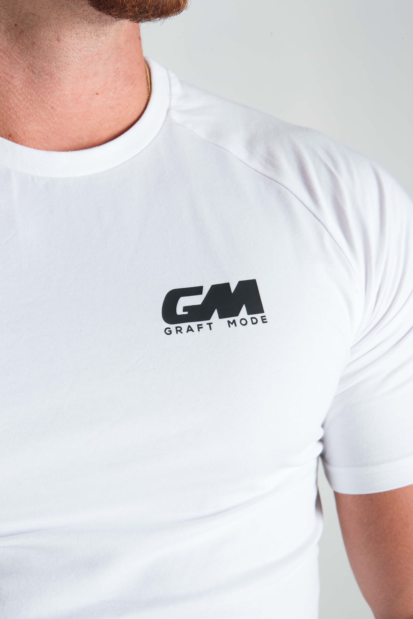 Graft Mode White Fitted t shirt