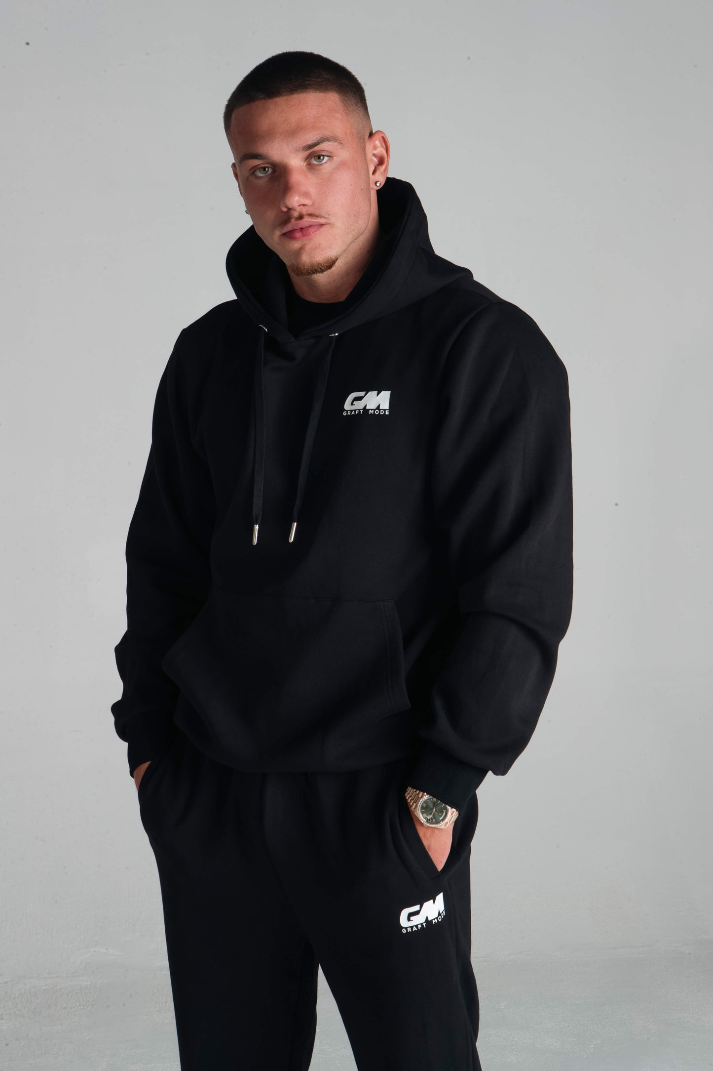 Graft Mode Black Pull over hoodie